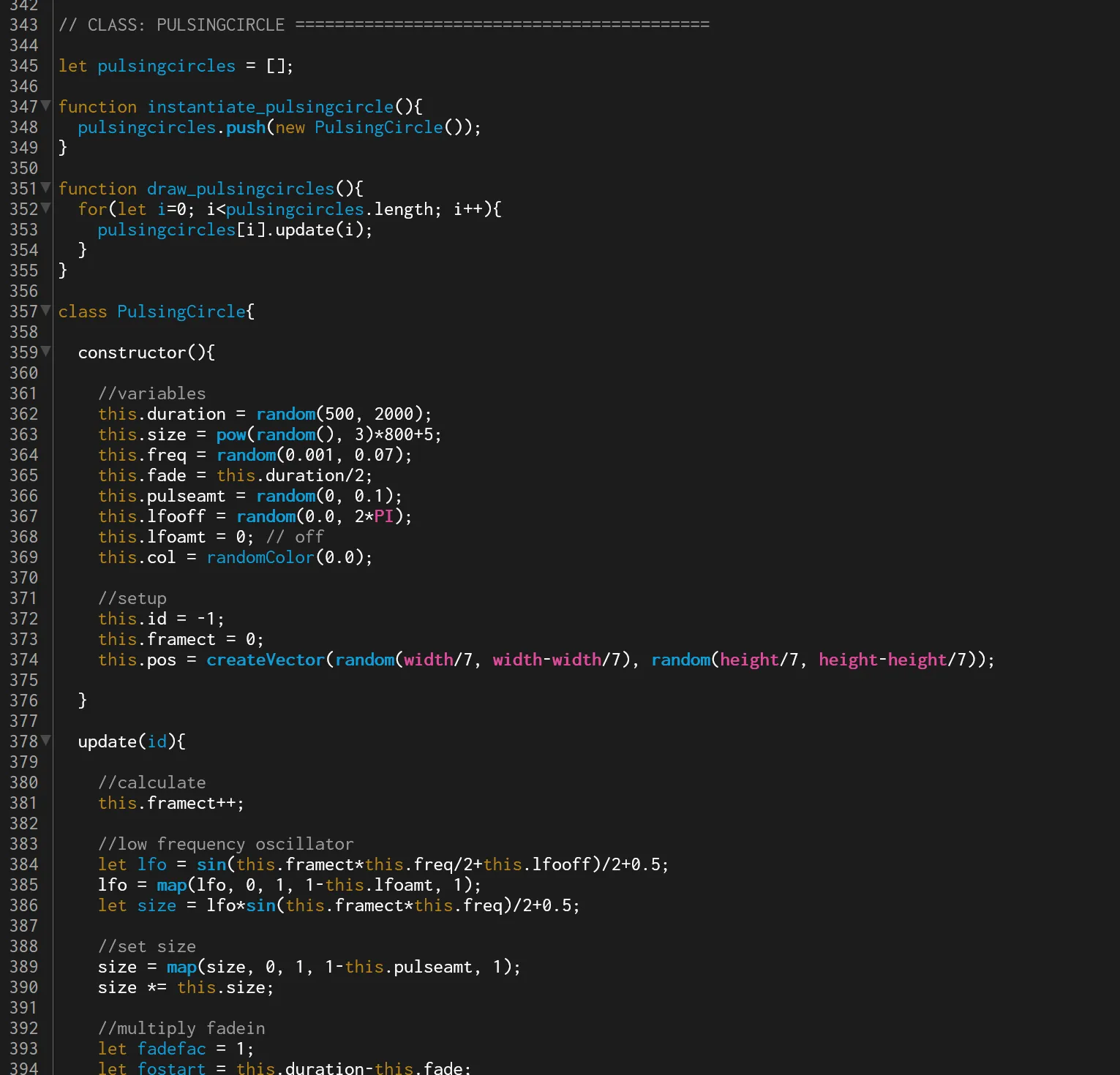 Screenshot der Code-Basis